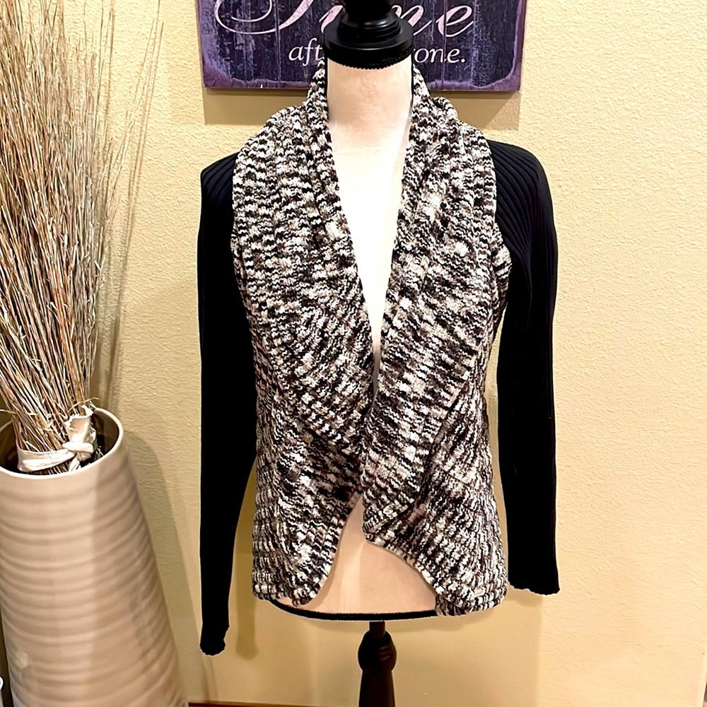 SPANNER Open Chunky Knit Variegated Open Circle Cardigan Sweater NWT’s S